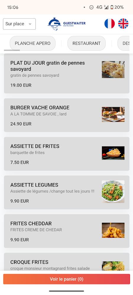 La Vache Orange - Menu Image 1